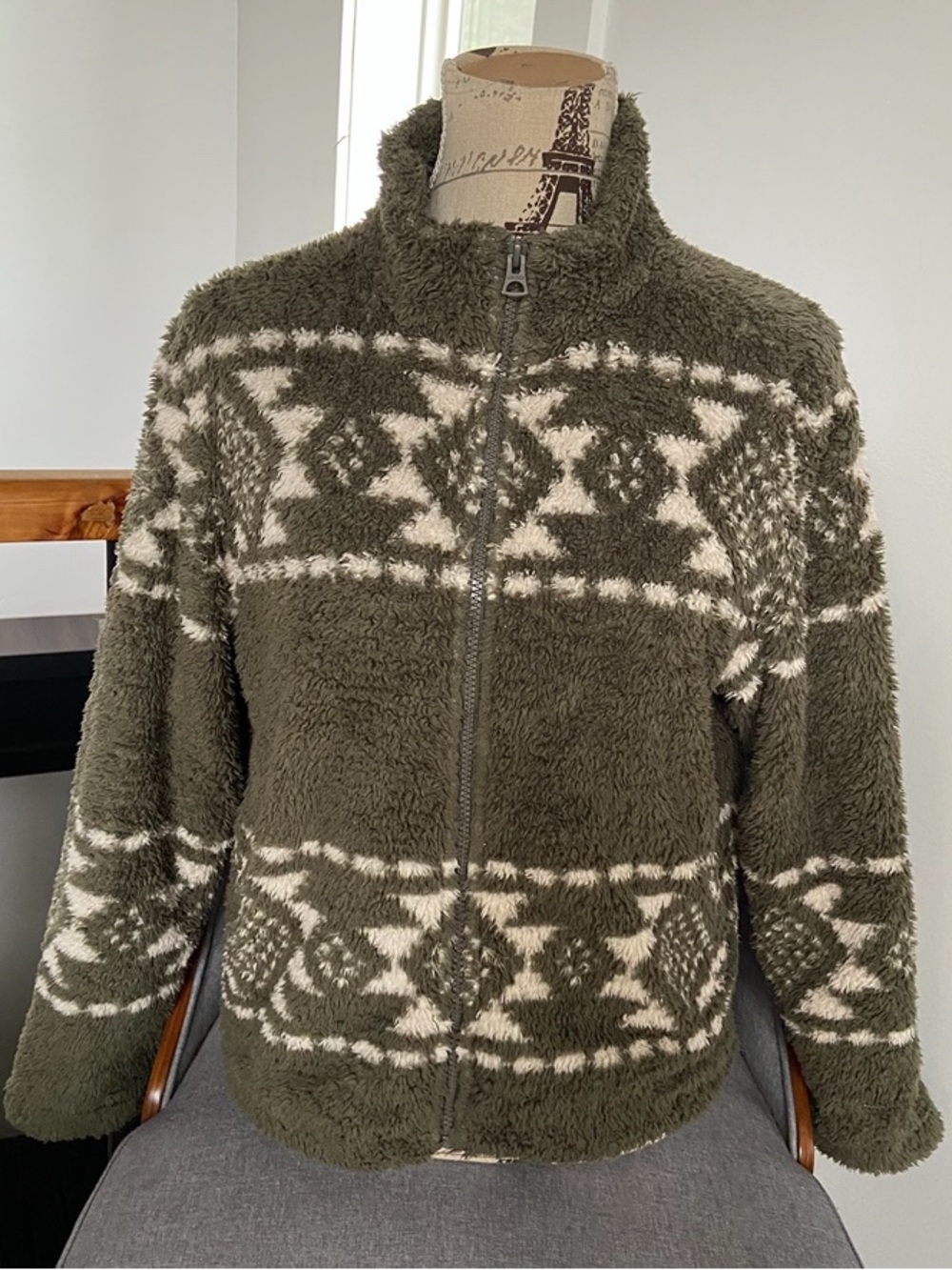 Lucky Brand Olive Green Sherpa Kids Jacket